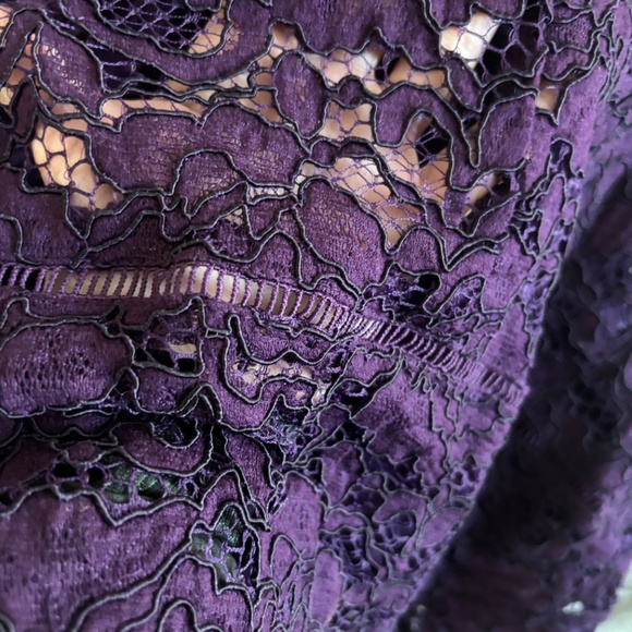 RALPH LAUREN Lace Overlay Sheath Dress - Purple Size 4 - Picture 11 of 12